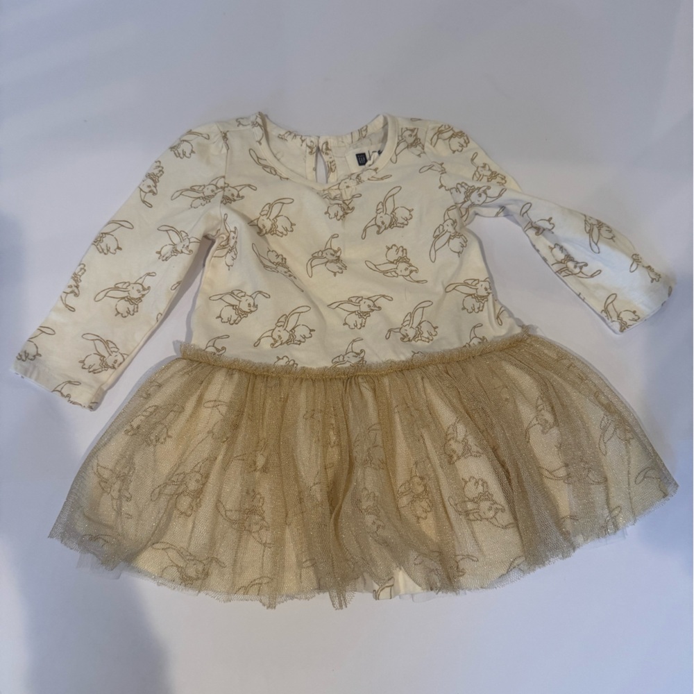Gap x Disney Collaboration Dumbo Dress With Tool 12-18 Months